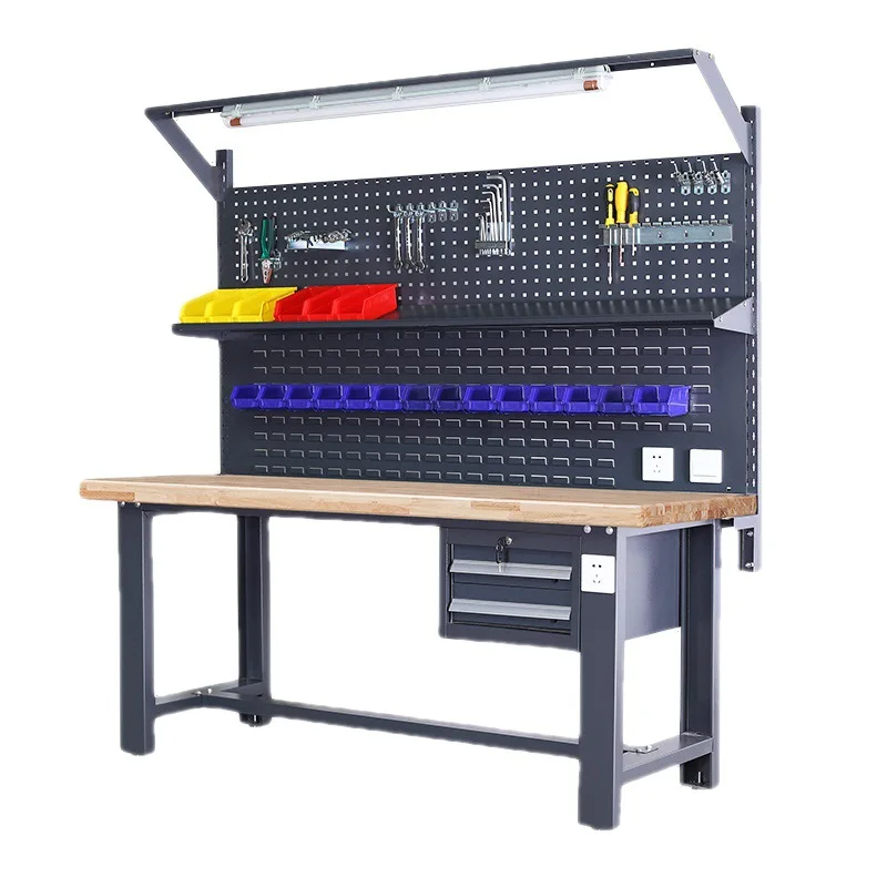 Heavy Fitter Workbench Steel Metal Workshop Repair Desktop with Drawer Console Workshop Factory