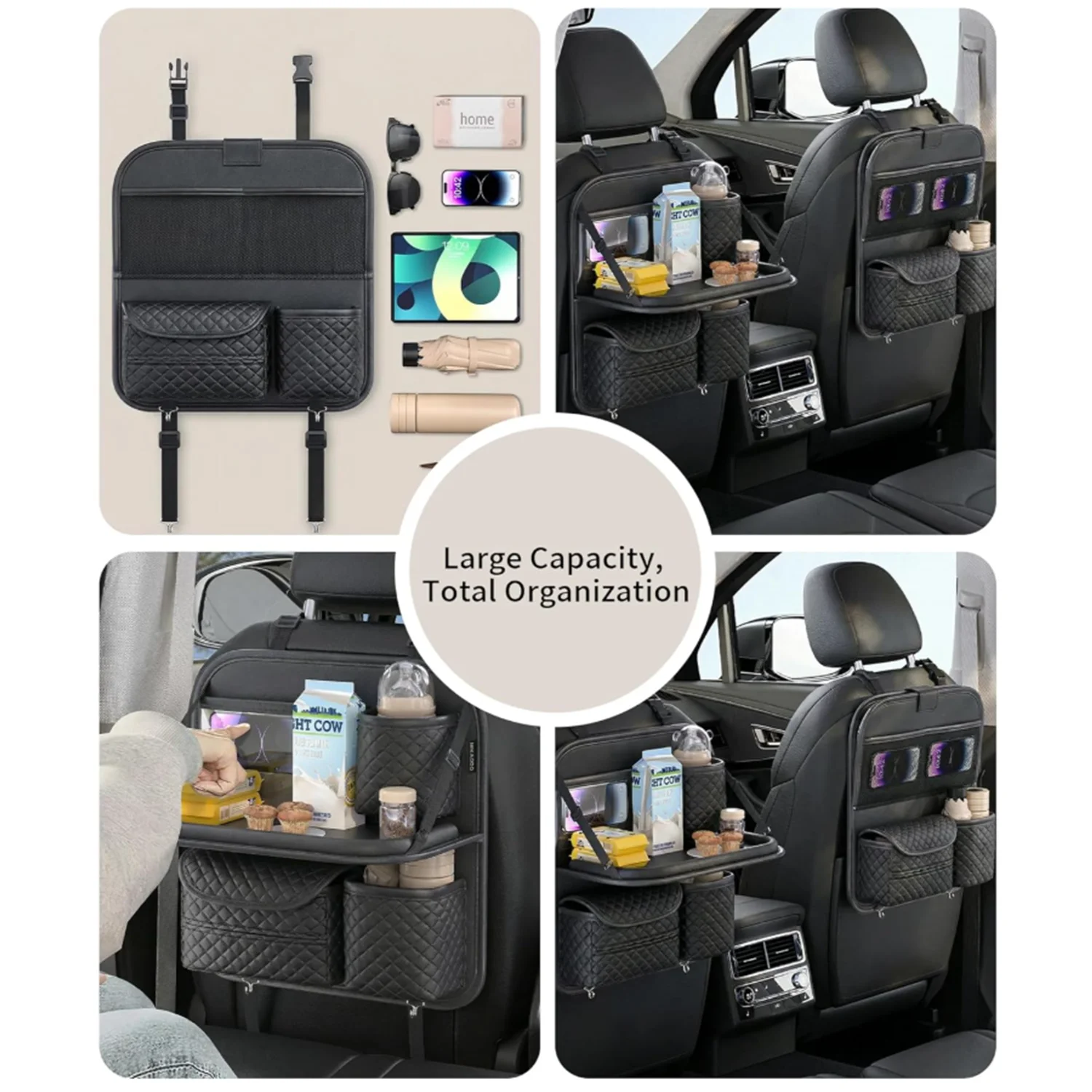 Car Back Seat Organizer with F - Tablet Accessories Bag review and price