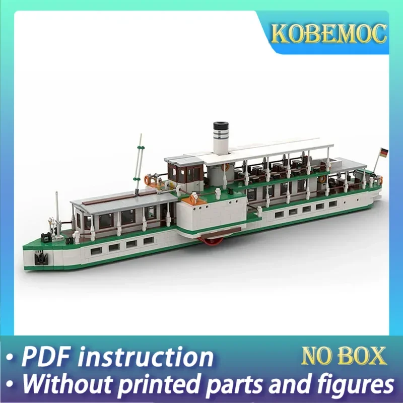 

City Transport Ship Model Moc Building Bricks Axony Steam-Ship Technology Modular Blocks Gifts Christmas Toys DIY Sets Assembly