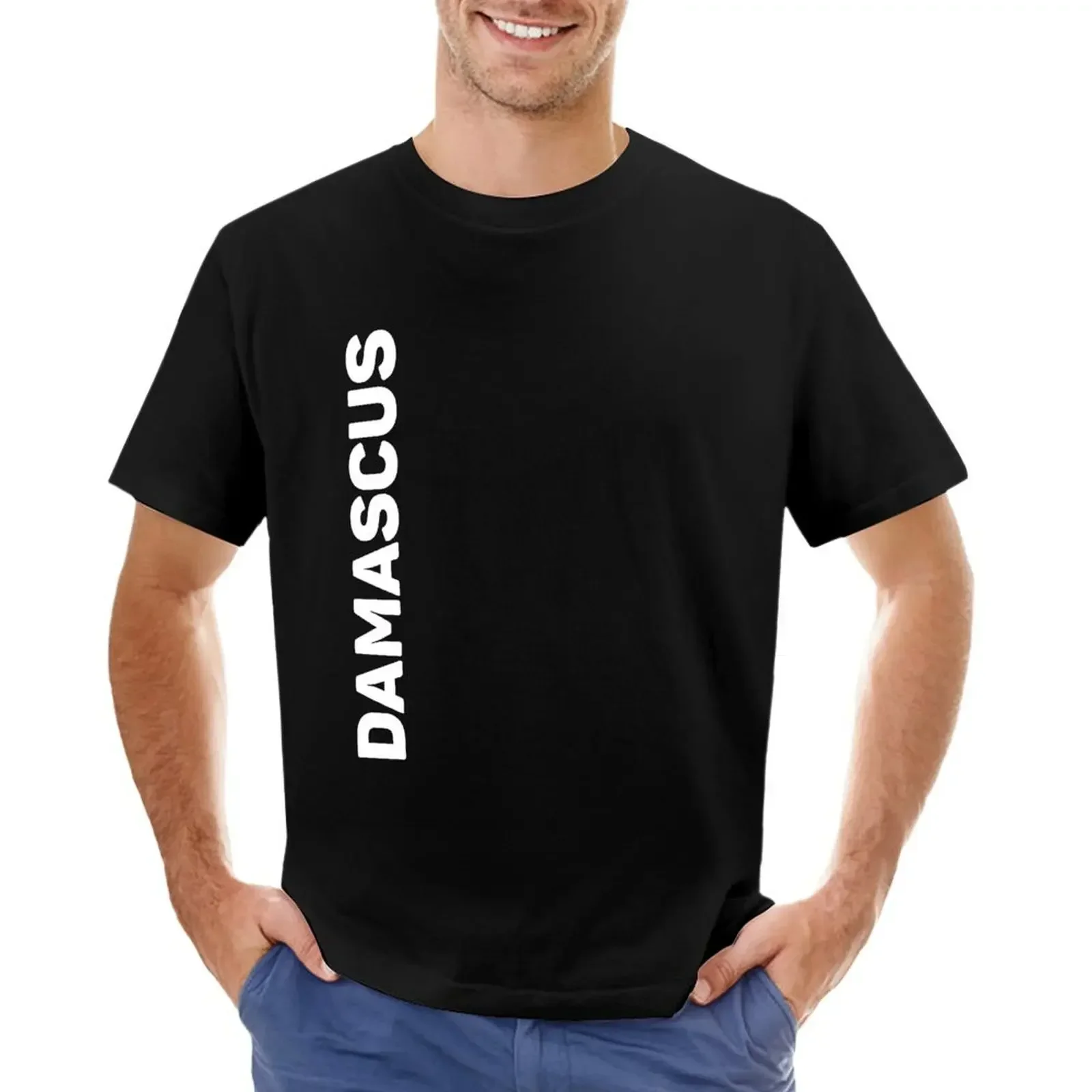 Damascus T-shirt hippie clothes plain boys whites mens graphic t-shirts pack