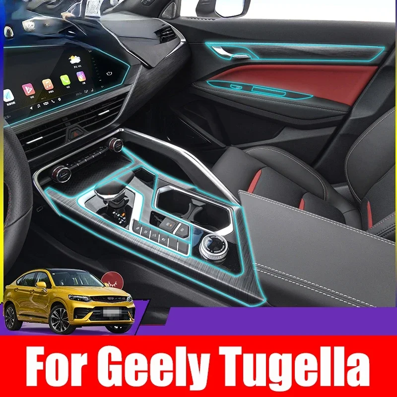 For Geely Tugella Xingyue FY11 2019-2022 Interior Center Console Transparent TPU Protective Film Anti-scratch Repair Accessorie