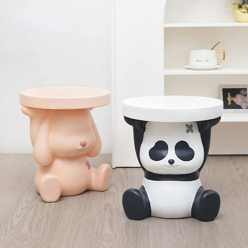 

Panda Shoes Stool Household Entrance Stool Living Room Floor Decoration Stools Creative Home Accessories Ottomans Vanity Chair