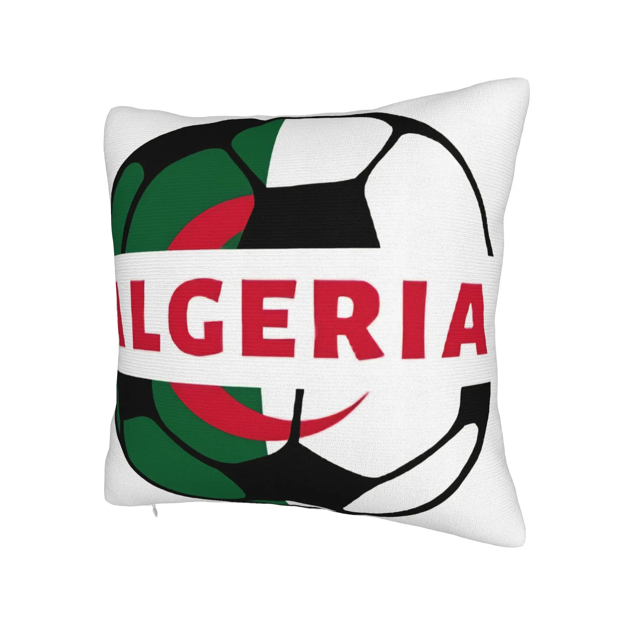 Decorative Pillowcases  Algeria Flag Algerian Soccer football Merch Home  Throw Pillow Case Cover Zipper Multiple Sizes