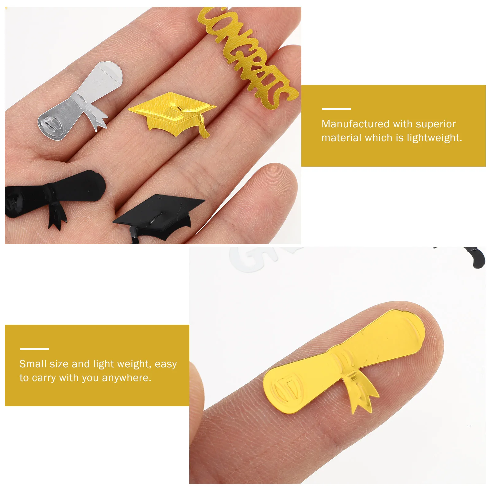 

Graduation Theme Lightweight Plastic Throw Confetti Small Size Elegant Decoration Confetti Party Supplies DIY Accessories