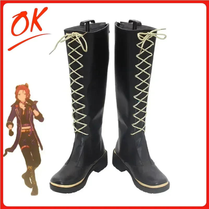 

[Customized] Trickstar Isara Mao Cosplay Shoes Game Ensemble Stars Anime Roleplay Prop Halloween Carnival Party PU Leather Boots