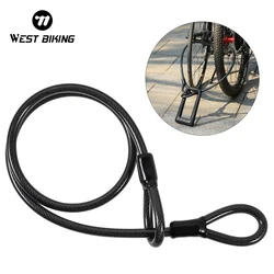 WEST BIKING 1.2m Bicycle Security Steel cable Anti-Theft Motorcycle Mtb Road Bike Lock Rope Universal Cable Cycling Accessories