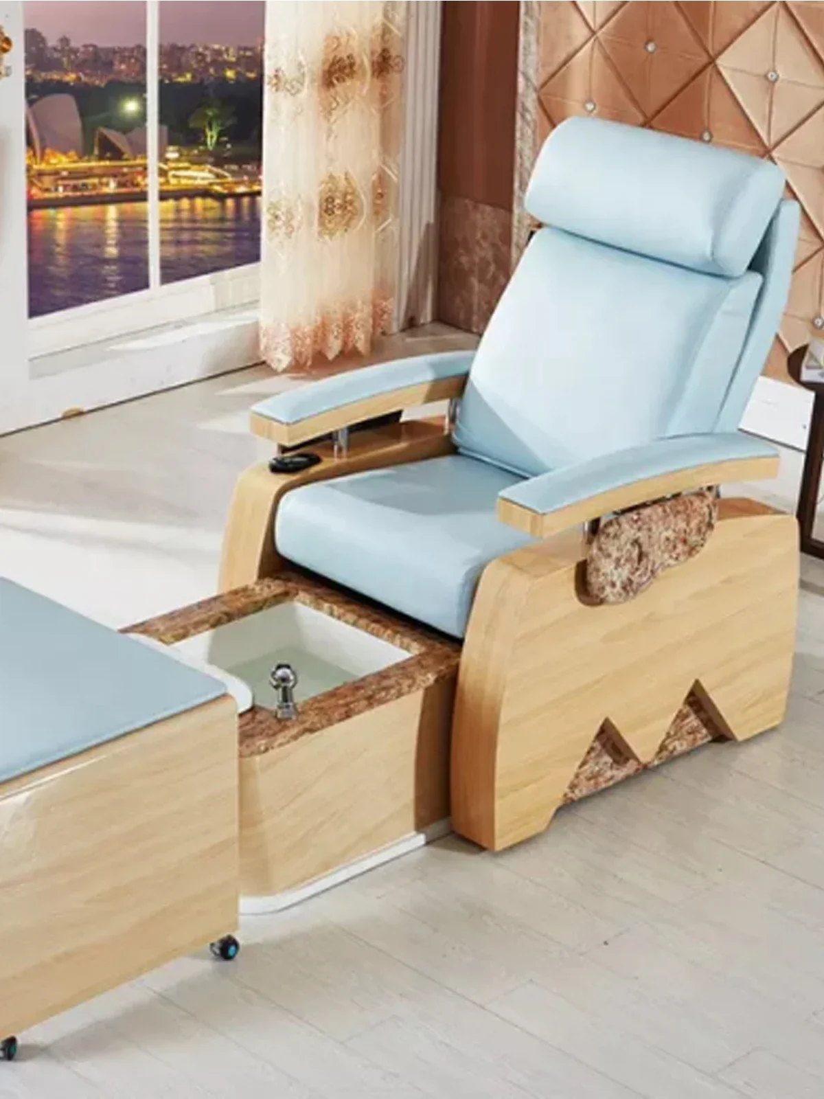 

Electric manicure, eyelash art, nail recliner, massage, spa stool, foot wash, foot bath, surfing