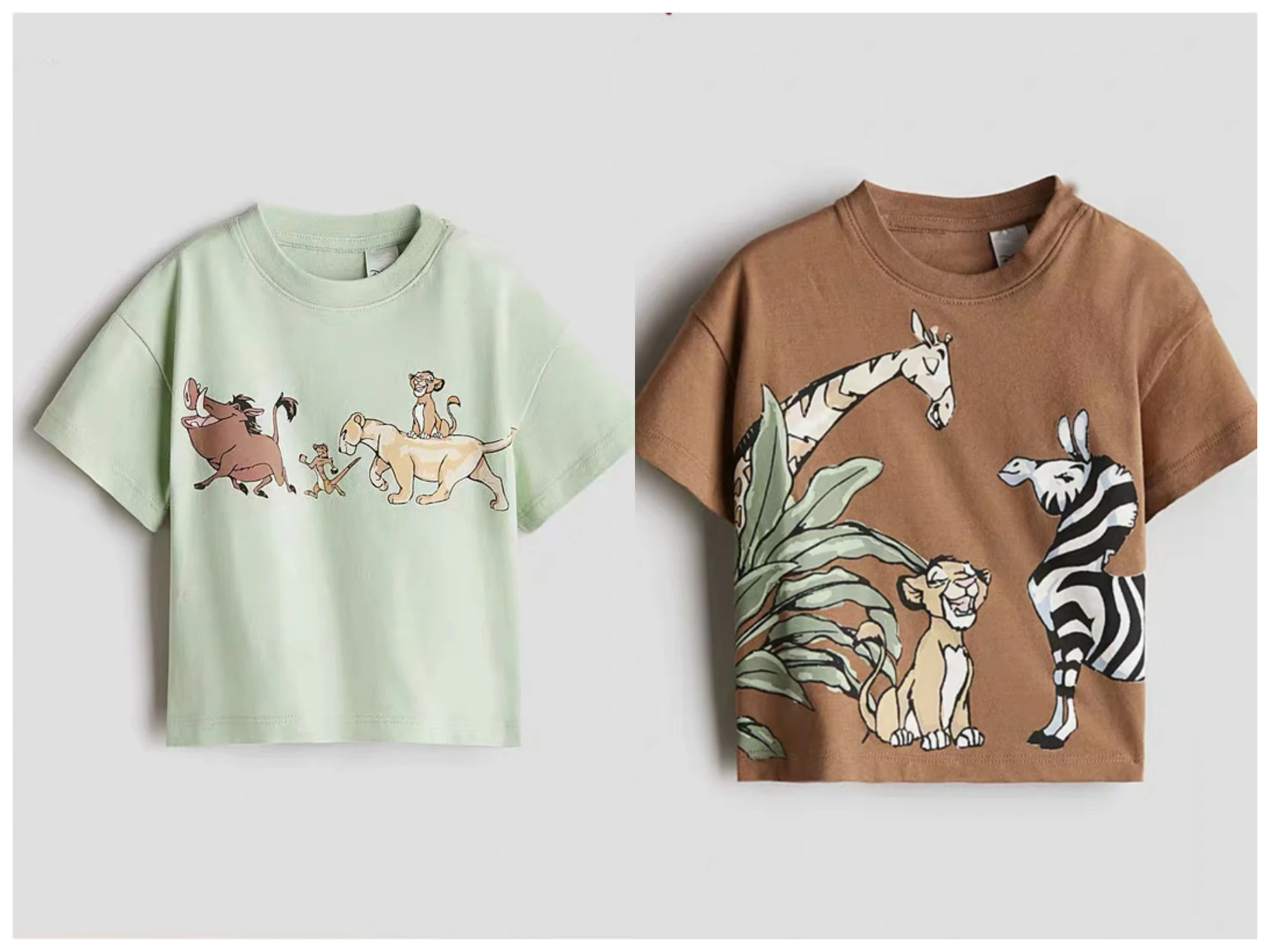 Boys Child Short Sleeve Cartoon Printed Solid Color All-match Tshirt Wear Children Cute Print Round Neck Summer Tops