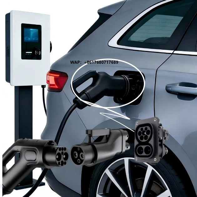 New 40kW DC Ultra-Thin National Standard EV Charging Station with GBT+CCS2 Adapter and 5m Cable Low-Cost