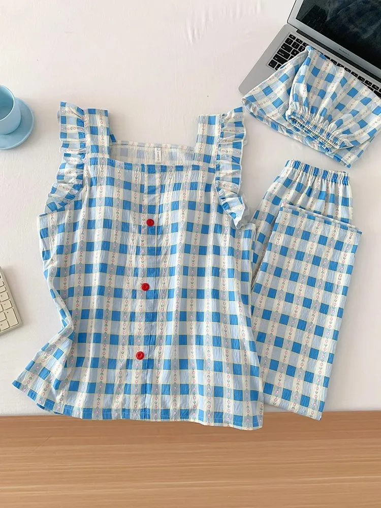 

Новинка 2023 года, женский хлопковый комплект одежды Sweet id с узором Cloud и накладкой на грудь, тонкая пушистая домашняя одежда Sve, комплект футболок