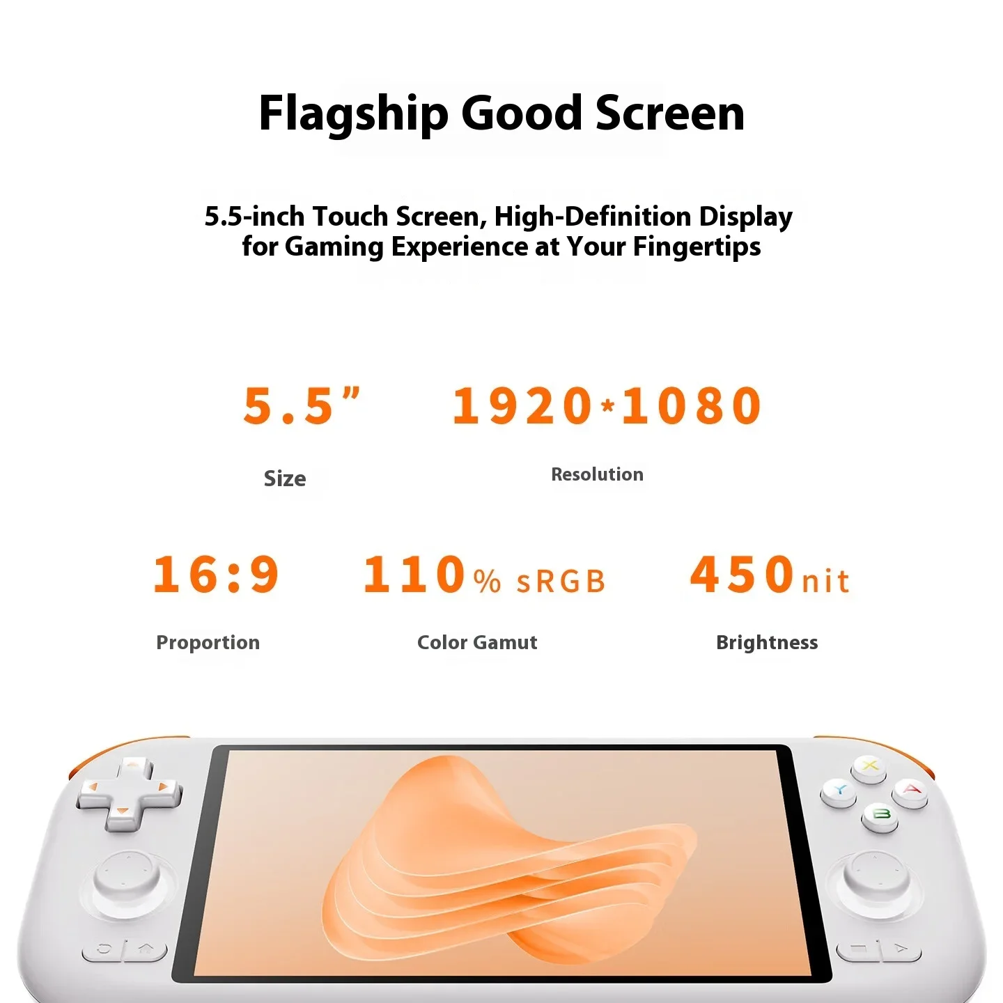 MANGMI AIR X Android Handheld Game Console 5.5inch FHD Touch Screen Qualcomm Snapdragon 662 5000mAh Large Batter Ergonomic