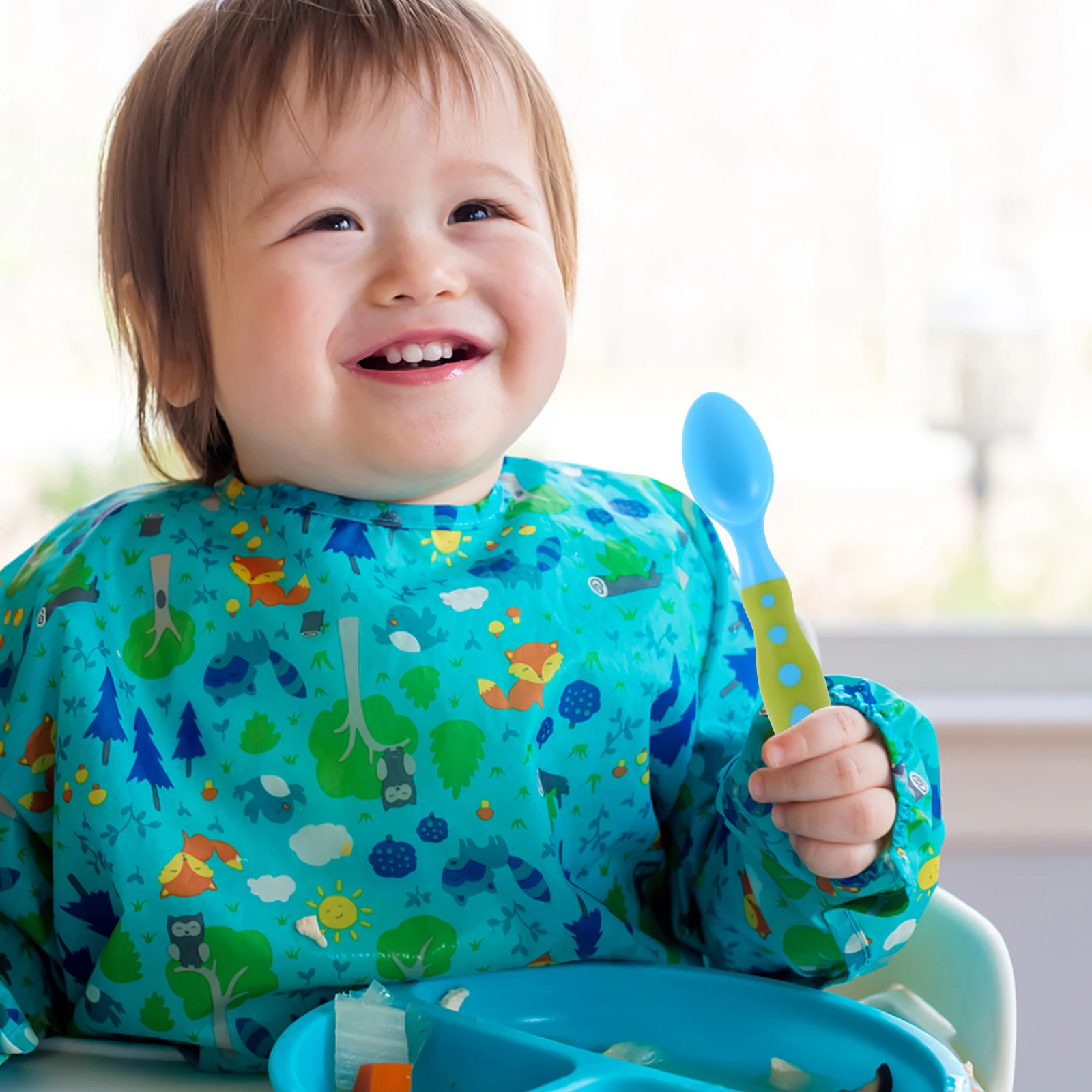 

2Sets Toddler Training Fork Spoon Set Baby Self Feeding Utensils Compact Lightweight Outdoor Use Gift Toddler Spoon and Fork Set