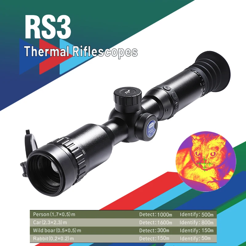 RS3 Thermal Sighting Telescope Reticle Riflescope WIFI Hotspot Tracking Infrared Thermal Imaging Night Vision Scope for Hunting