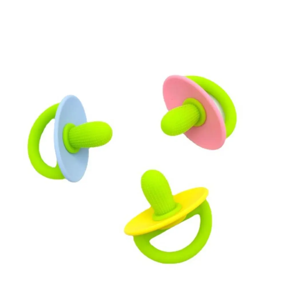 Cartoon Baby Teethers Cactus Shaped Food Grade Silicone Baby Grinding Stick Baffle Design BPA Free Chewing Toys