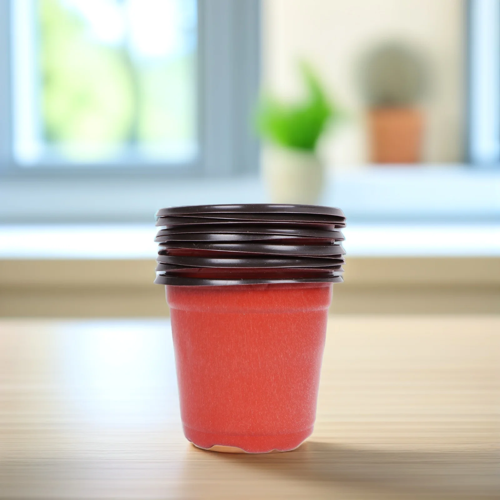 

50 Pcs Plastic Flower Pot Planter for Indoor Plants Decor Succulent Cactus Desk Bookshelf Table Gardening Storage