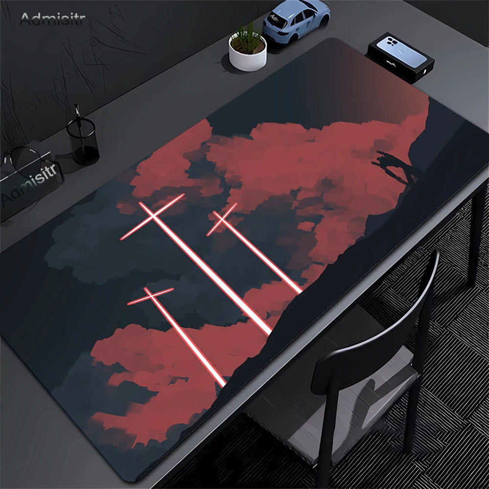 

Anime Mousepad E-Evangelions Gamer kaymaz Deskmat Xl Büyük Oyun Ofis Aksesuarları Mouse Pad Dikiş Kenar Kauçuk Klavye Halı