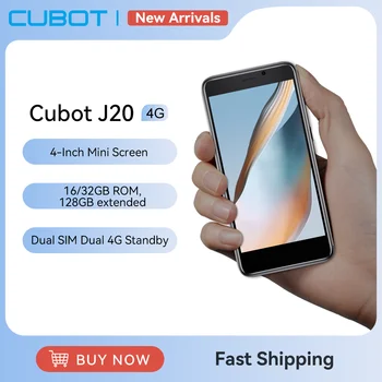 Cubot J20, Android 12, 4인치 미니 스크린, 16GB / 32GB ROM(128GB 확장), 듀얼 SIM 4G, 2350mAh 배터리, 5MP 후면 카메라,  WIFI, Bluetooth, GPS, 페이스ID