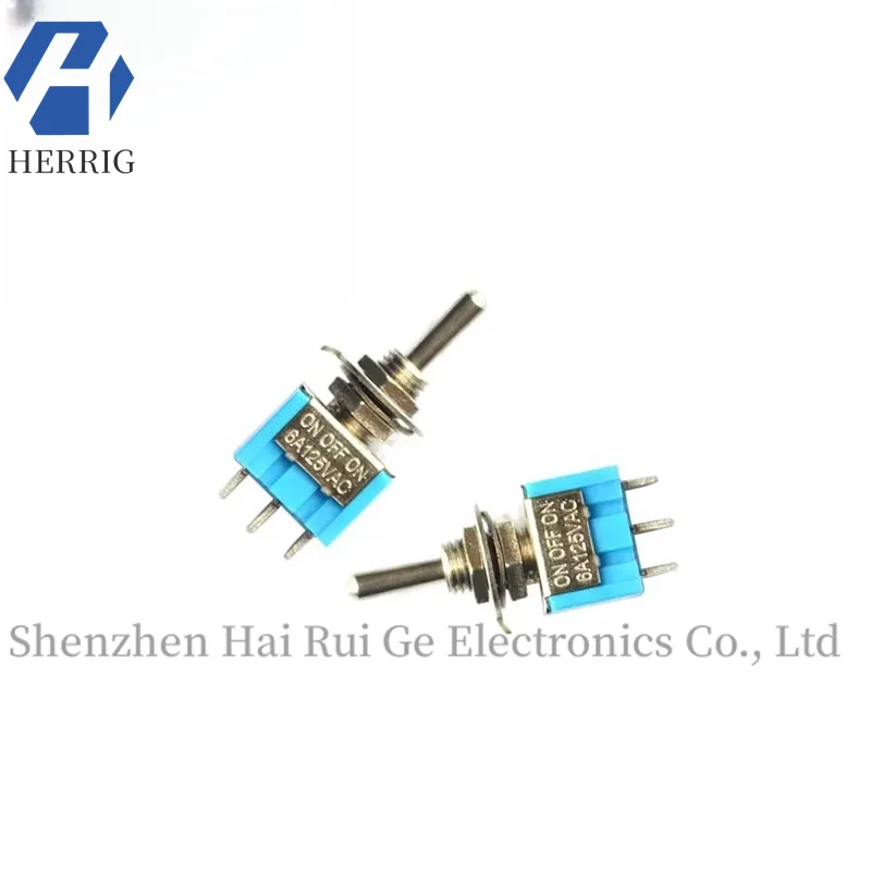 

Miniature Toggle Switch MTS-103 3 pins 3 gears single toggle shake head toggle switch without nut