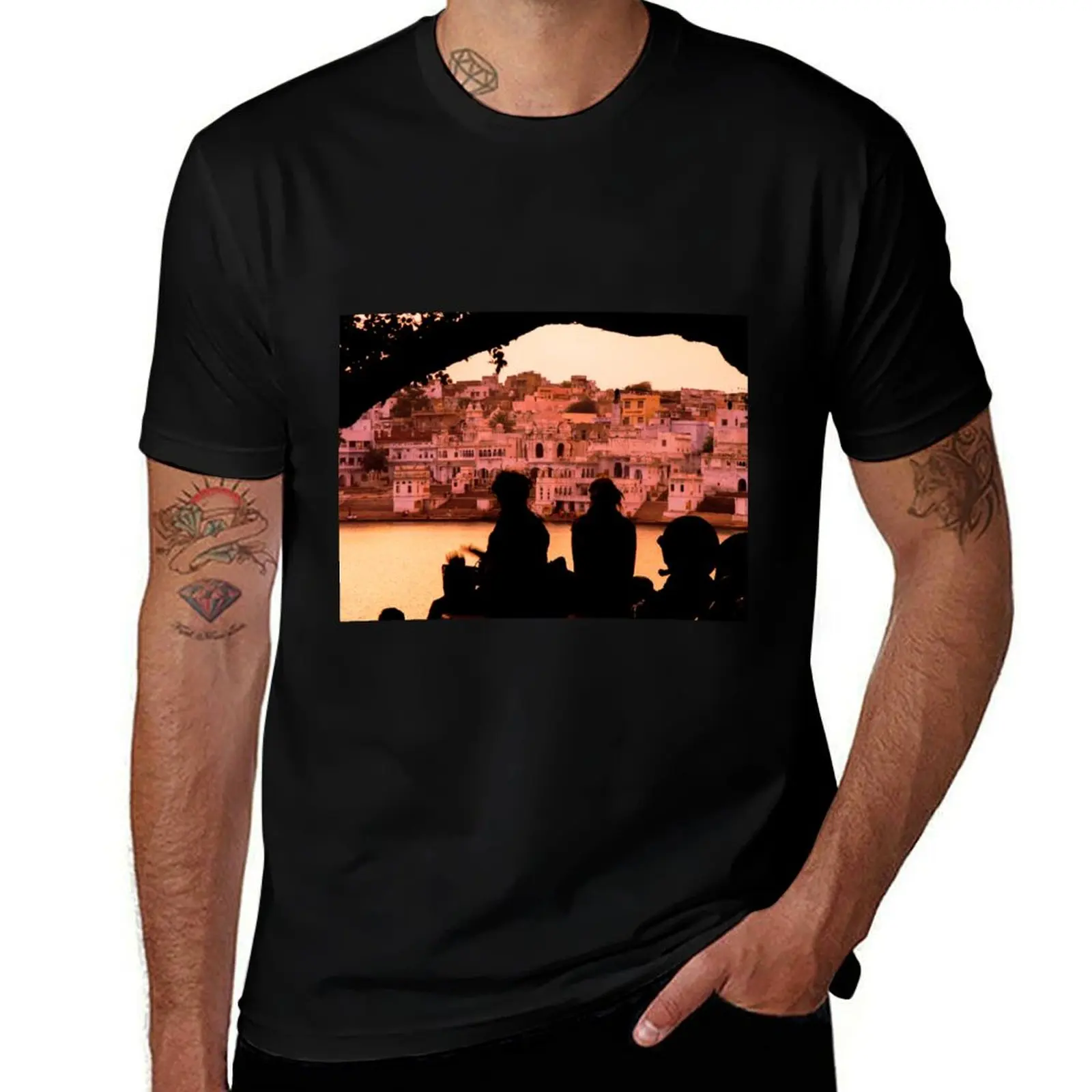 

Pushkar Lake T-Shirt Athletic Quick Dry T-Shirt for Men