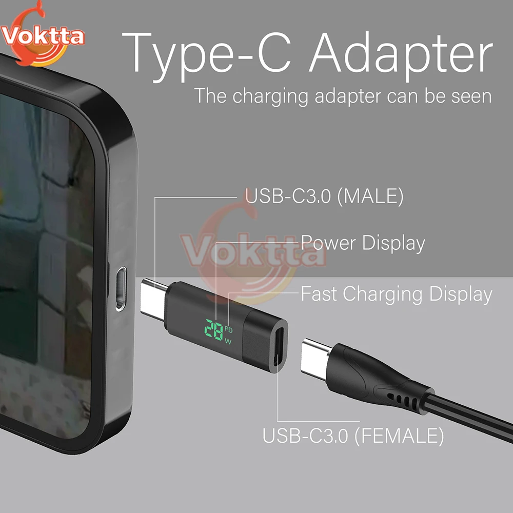 Tester ładowania USB miernik mocy 100W moduł wyświetlacza cyfrowego inteligentna moc konwerter wykrywający Tester pojemności typu C