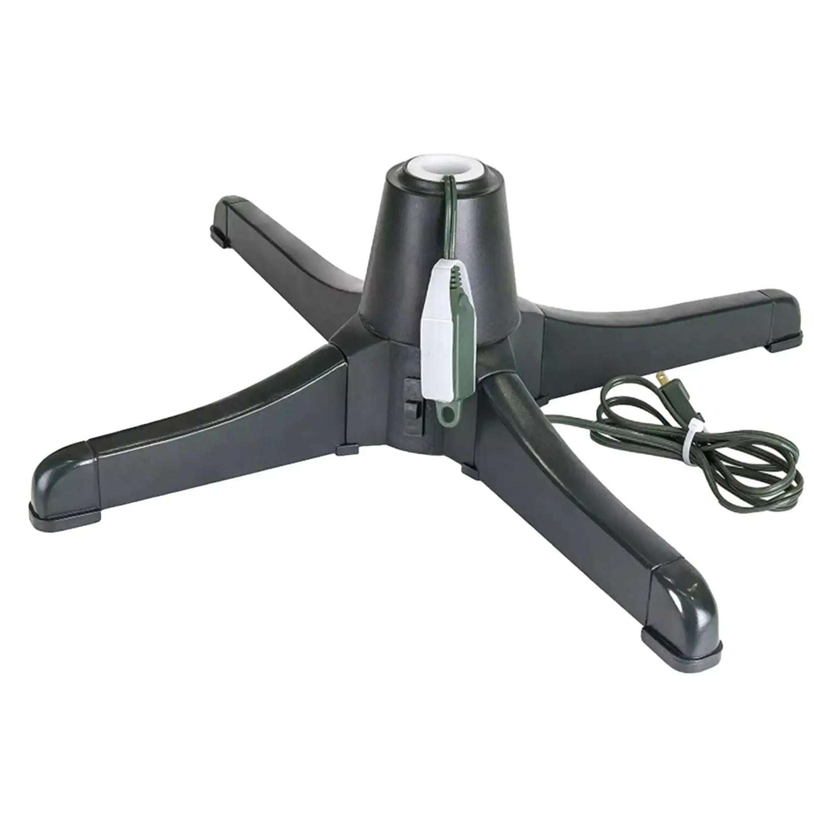 Rotating Christmas Tree Stand Substituição, Conveniente Montagem Verde Escuro, Acessório Durável, 7,5 Pés, US 110V, 67x67x19cm