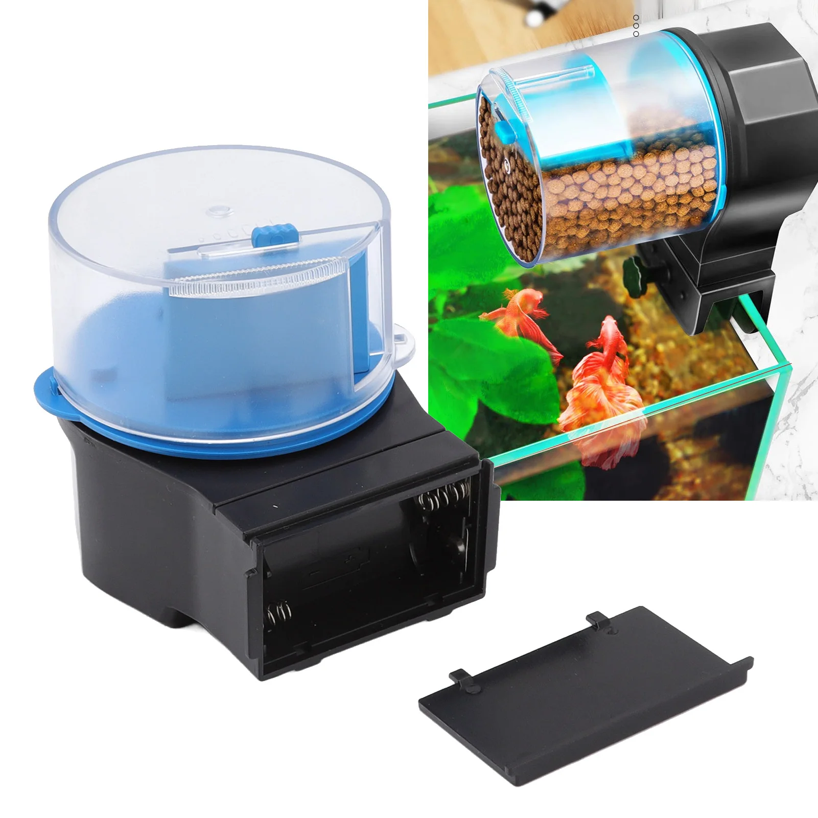 Fish Food Timer Dispenser Automatic Fish Feeder Smart Electric Auto Fish Food Timer Dispenser for Aquarium and Fish