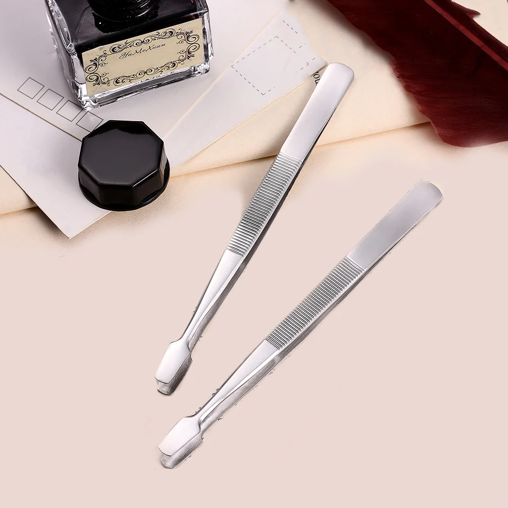 

3Pcs Stainless Steel Tweezers for Stamp Collectors Precision Craft Tweezers Set for Albums Decals Trimming and Detailed Work