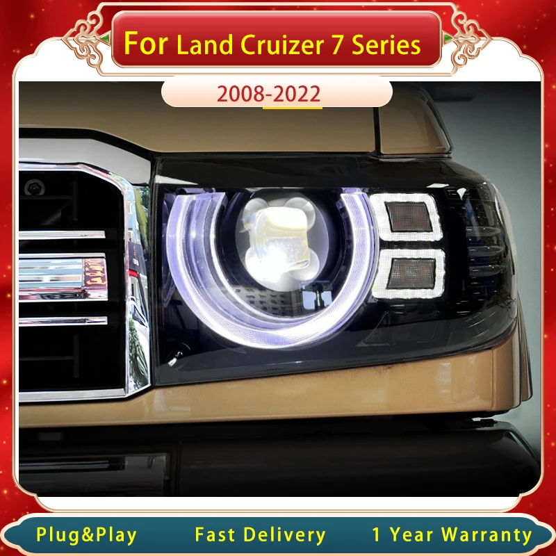 

Car Headlight For Land Cruiser LC 7 Series 2008-2022 Upgrade New Design LED Projector Lens DRL Turn Signal Head Lamp Accembly