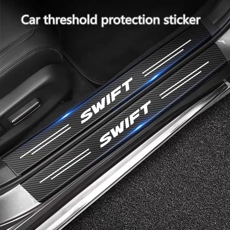 

Carbon Fiber Car Sticker Car Door Trunk Protective Strip Anti Scratch Decal for Suzuki SWIFT Car Accessories