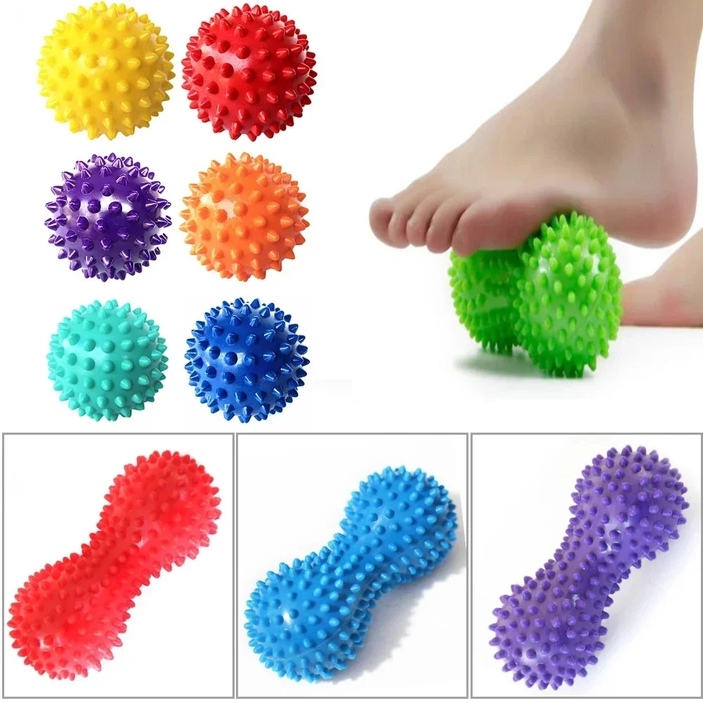 1PC Foot Massage Ball SHedgehog Sensory Training Grip Ball Muscle Pain Stress Sensory Ball Foot Muscle Massager Relaxation