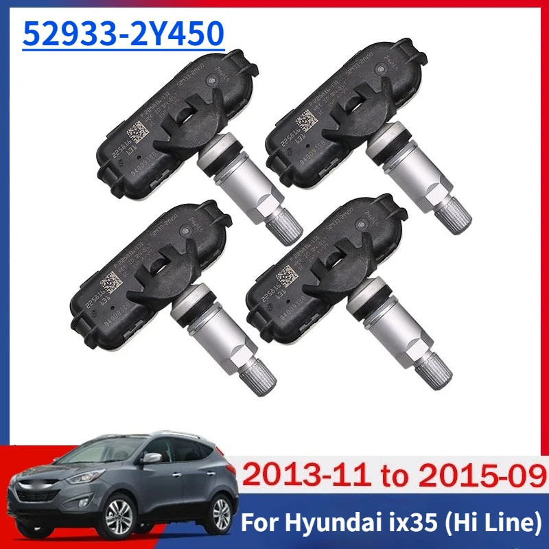 

4PCS/Lot Car Tire Sensor 52933-2Y450 For 2013-2015 Hyundai ix35 Tucson 2014-2019 Kia Mohave Tyre Pressure Monitor System 434MHZ
