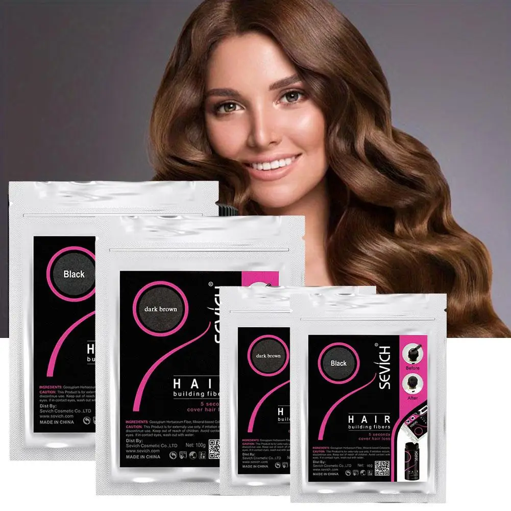 50/100g fibra de cabelo queratina espessamento fibra capilar construção perda fibras recrescimento pós produtos recarga cabelo instantâneo j1u7