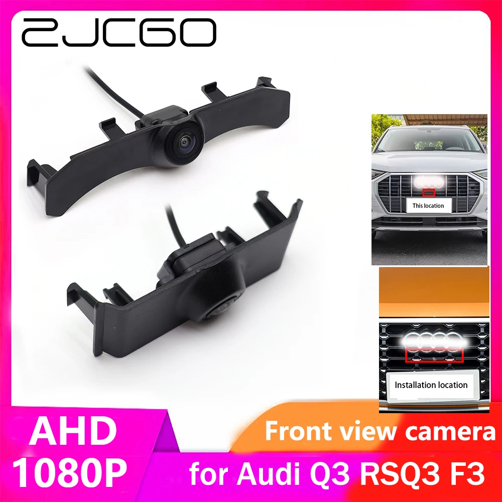 

ZJCGO AHD CVBS 1080P 170° Car LOGO Parking Front View Camera for Audi Q3 RSQ3 F3 2018 2019 2020 2021 2022 2023