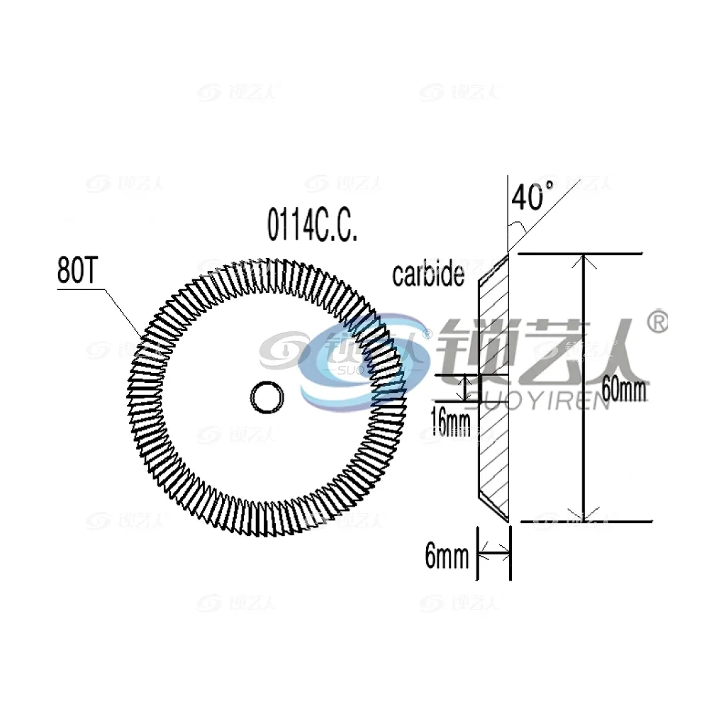 CHKJ Key Copy Machine 1pc 60x6x16mm 80 denti R0114 C.C Key Cutting Blade Key Machine Cutter Saw Blade Fit chiavi di taglio per 218-D