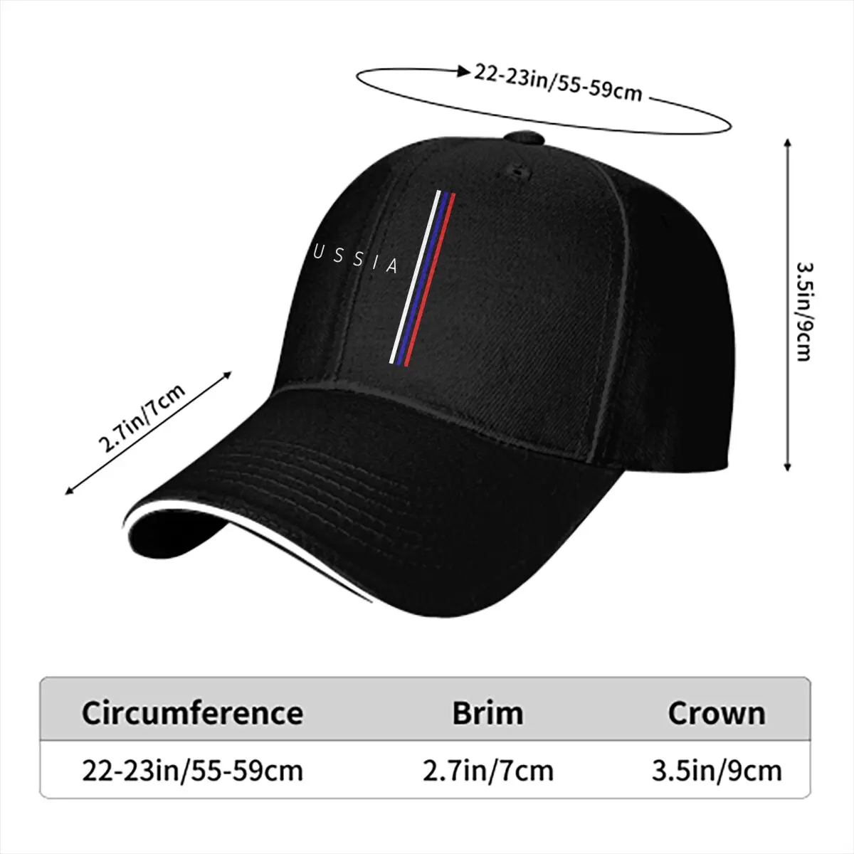 Flag Men Baseball Caps Peaked Cap Sun Shade Outdoor Hat Russia