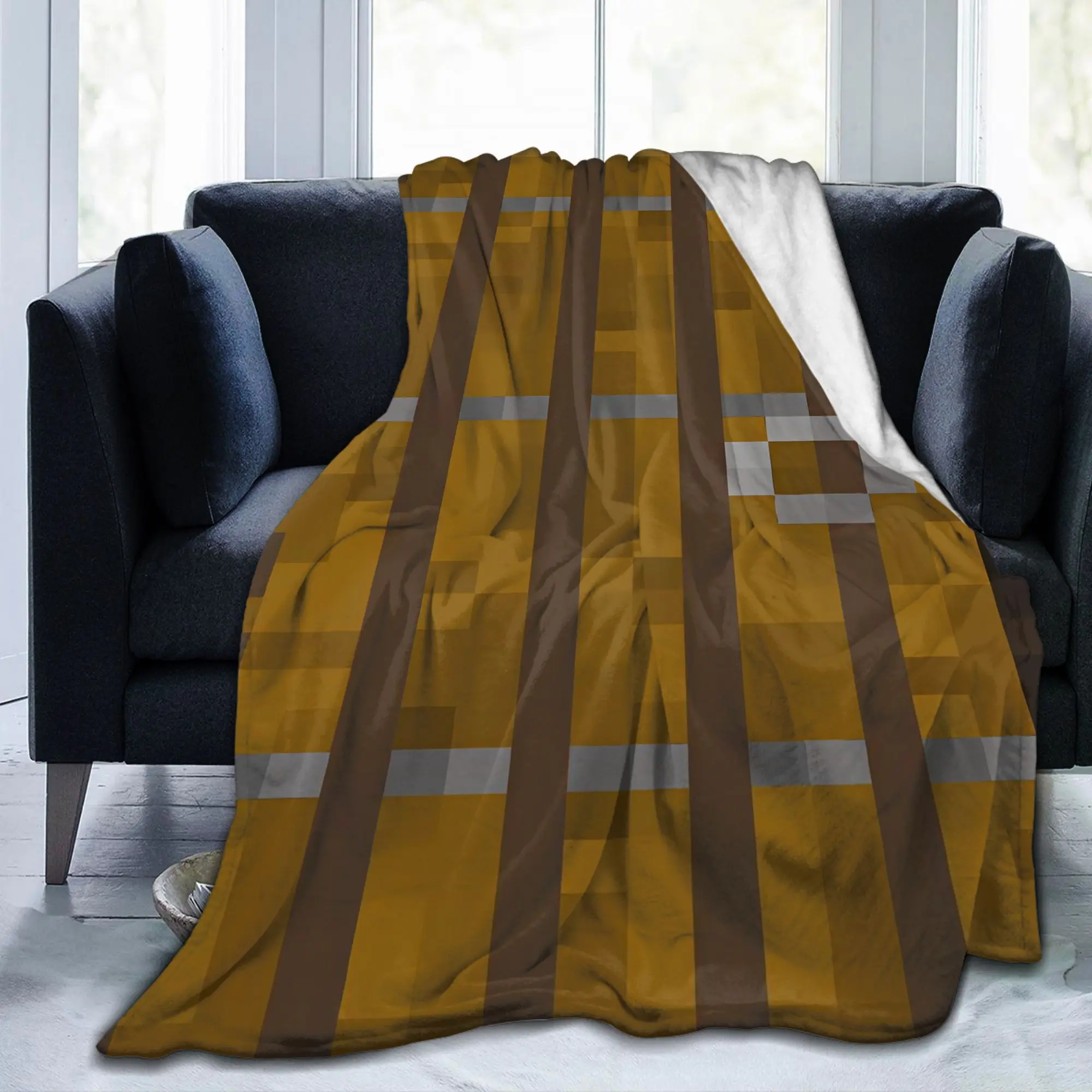 Game M-Minecrafts Blankets  Picnic Flannel Throw Blanket For Outdoor Super Warm Design Quality Bedspread Gift Idea