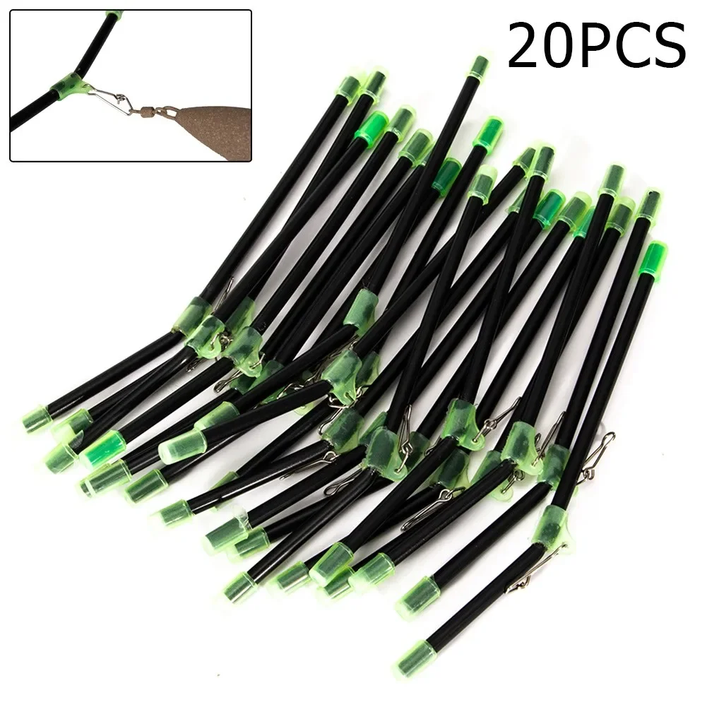 5/20pcs Sea Fishing Anti-Tangle Feeder Boom Luminous Anti Tangle Booms With Snaps Tube Balance Connector Tackle Anti Tangle