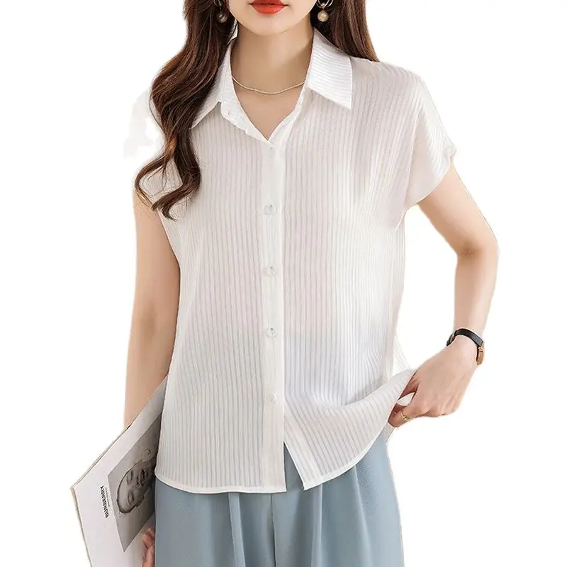 New elegant ladies shirts Fashion women blouses New chic Spring autumn causal short sleeve blouses mujer blusas