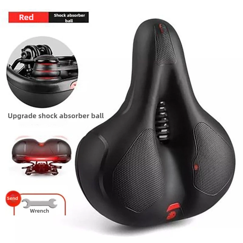 

NEW Reflective Shock Absorbing Hollow Bike Saddle MTB Bicycle Seat Breathable Rainproof Cycling Road Mountain Cycling Accessory