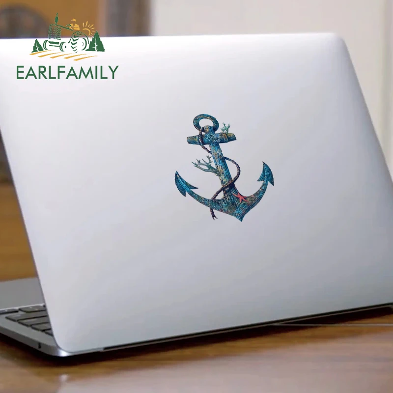 

EARLFAMILY 13 см x 9,9 см, наклейки для автомобиля с изображением подводного якоря, водонепроницаемые, декоративные, с возможностью индивидуальной печати, для бампера автомобиля