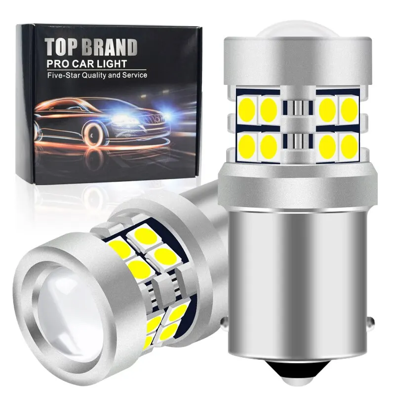 2pcs 1156 BA15S PY21W P21/5W 1157 BAY15D LED Bulbs 3030 19SMD Canbus Car Turn Signal Light Brake Reverse Parking Lamps 6000k 12v