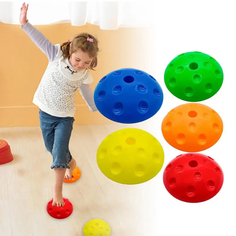 Anti-Slip Balance Stepping Stones for Kids, Bloco de Escalada, Jogo de Esportes Educativos, Casa, Parque, Jardim, 3-5, 6pcs