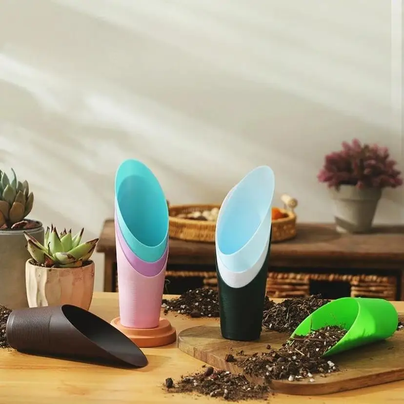 1 Pcs Plastic Shovel Bucket Succulent Seedlings DIY Bonsai Plant Garden Tool Soil Shovel Potted Plants Tank Mini Garden Tools