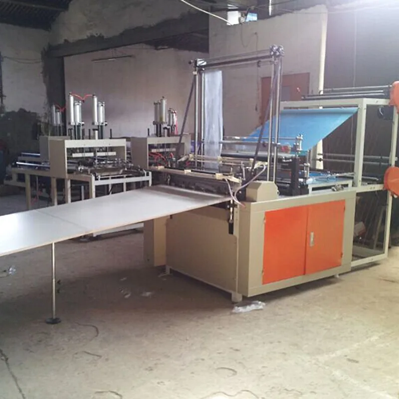 Supply HD-1500 bag making machine, heat sealing cold cutting bag making machine, double layer flat pocket plastic