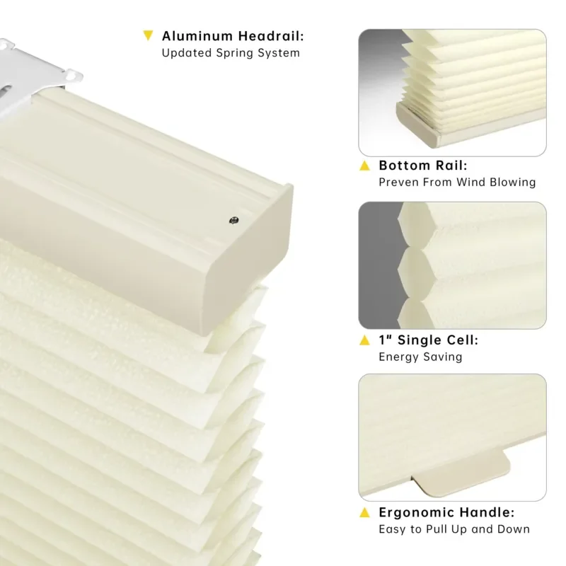 Hot Sale Blackout Window Shades Honeycomb Blinds, Perfect Fit Blinds Honeycomb Day and Night Blinds