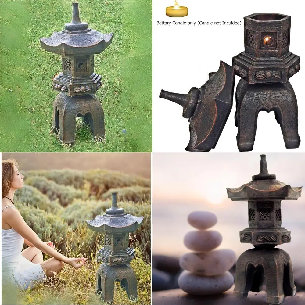 

Японский дзен-сад, стиль Nara, уличная пагода, ступа, декоративное украшение для газона, восточный азиатский храм, фонарь Торо, садовый светильник