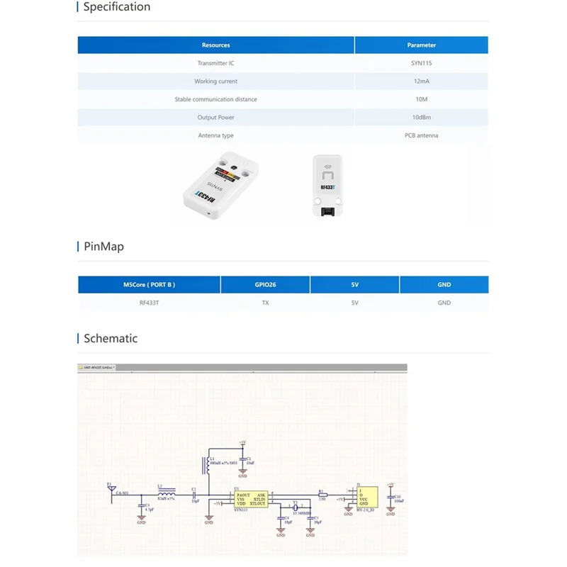 CABE-1Set RF433T/RF433R Wireless RF Transmitter & Receiver Working Frequency 433.92Mhz For Iot RF Remote Control Automation