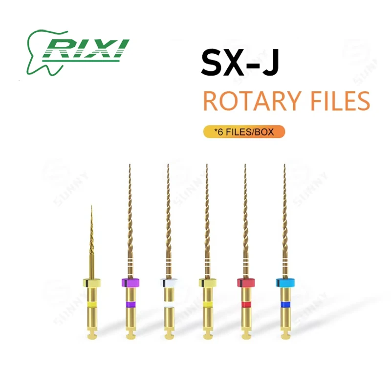 RIXI 10 BOXES RX-MRF-G (Gold) Root Canal Files Accessories Rotary File Endodontic Engine Use Toolsry Tools Length 19MM 21MM 25MM