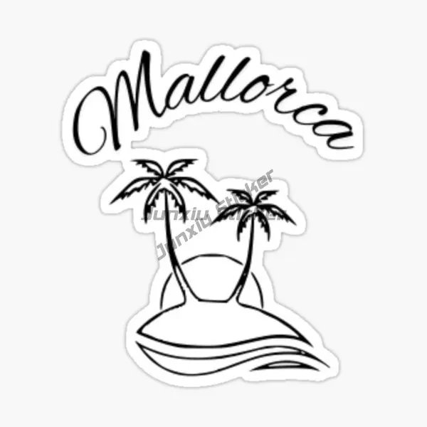 

Spain Mallorca Black and White Landscape Car Stickers Bike Motorcycle Vinyl Self-adhesive Decor Decal