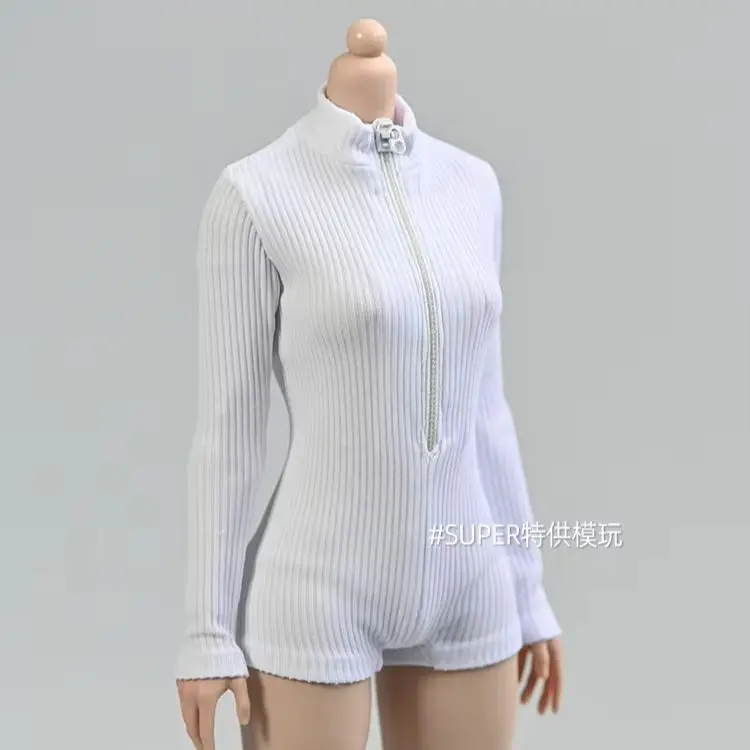 

1/6 scale female dolls clothes Long sleeved swimsuit fit 12'' action figure body model